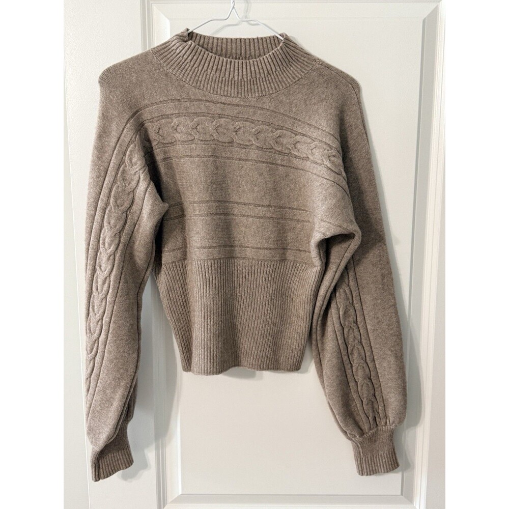 Oliver O Taupe Mock Neck Pullover Sweater
